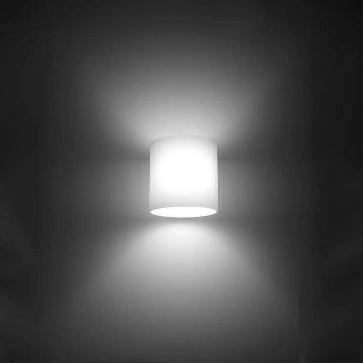 Applique murale moderne vici blanche cylindrique en verre dépoli pour une atmosphère unique