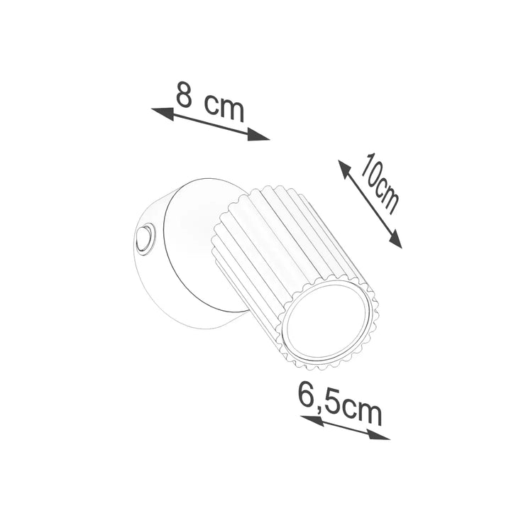 Applique murale karbon blanc avec design minimaliste cylindrique et ampoules gu10 interchangeables plafonnier karbon allie