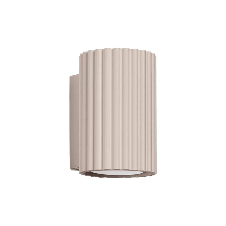 Applique murale karbon 10 taupe en beige avec design minimaliste et ampoules gu10 interchangeables plafonnier karbon allie