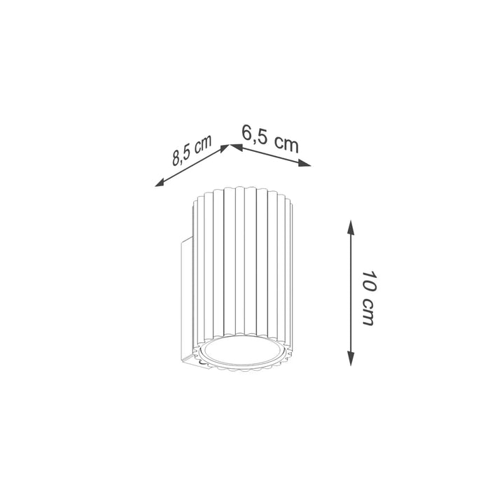 Applique murale karbon 10 taupe avec design minimaliste et ampoules gu10 interchangeables en extérieur