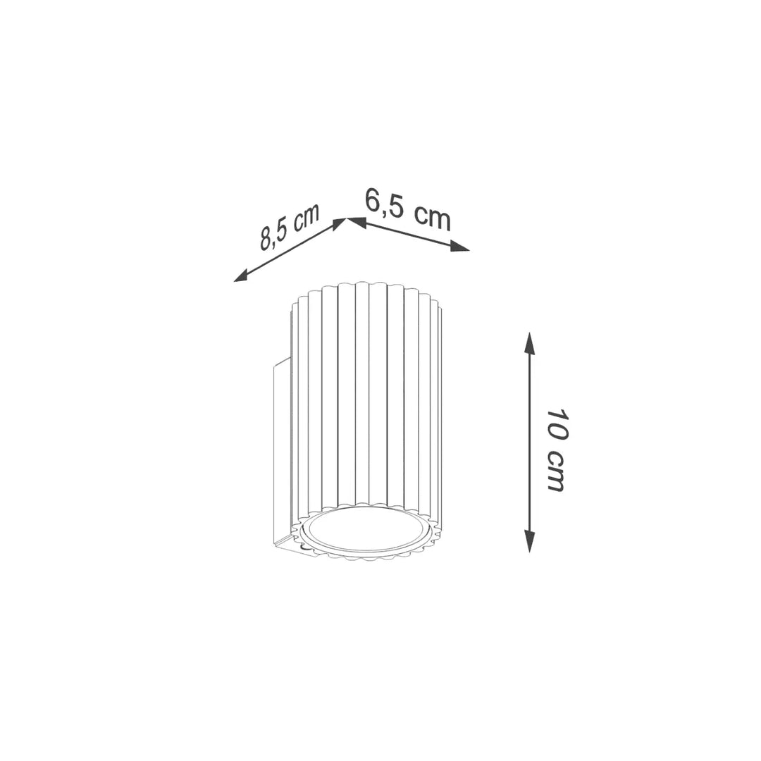Applique murale karbon 10 blanc avec design minimaliste et ampoules gu10 interchangeables pour éclairage extérieur