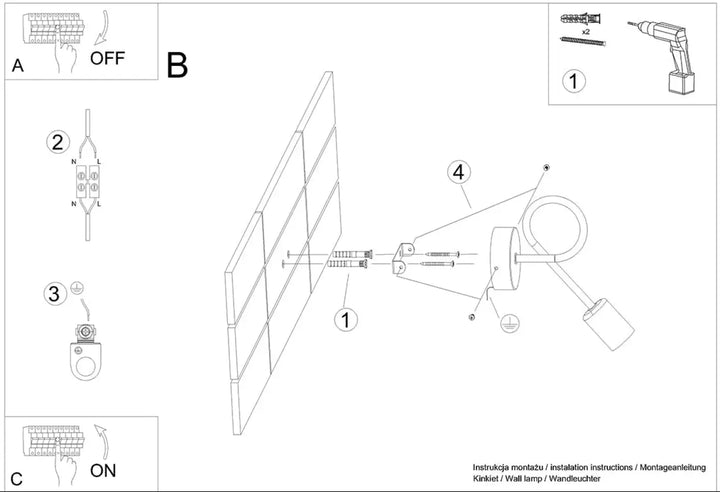 Applique murale loop blanc série supeŁ avec lampe supeŁ cylindrique et bras ajustable aux détails surprenants