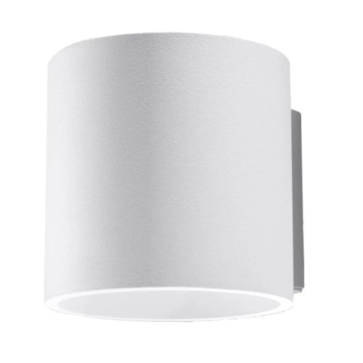 Kinkiet orbis blanc en bois naturel avec finition mate minimaliste pour éclairage mural extérieur
