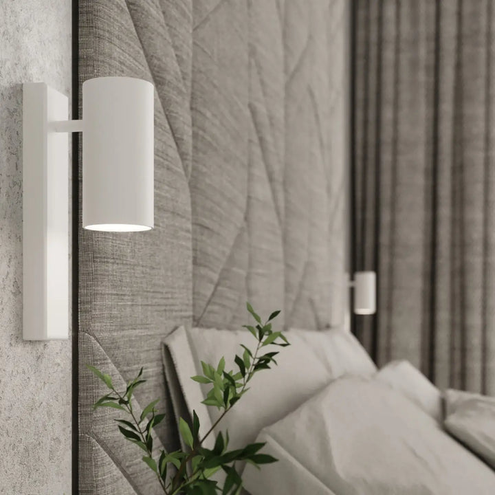 Applique murale utti blanc forme discrète cylindrique design minimaliste pour éclairage mural élégant