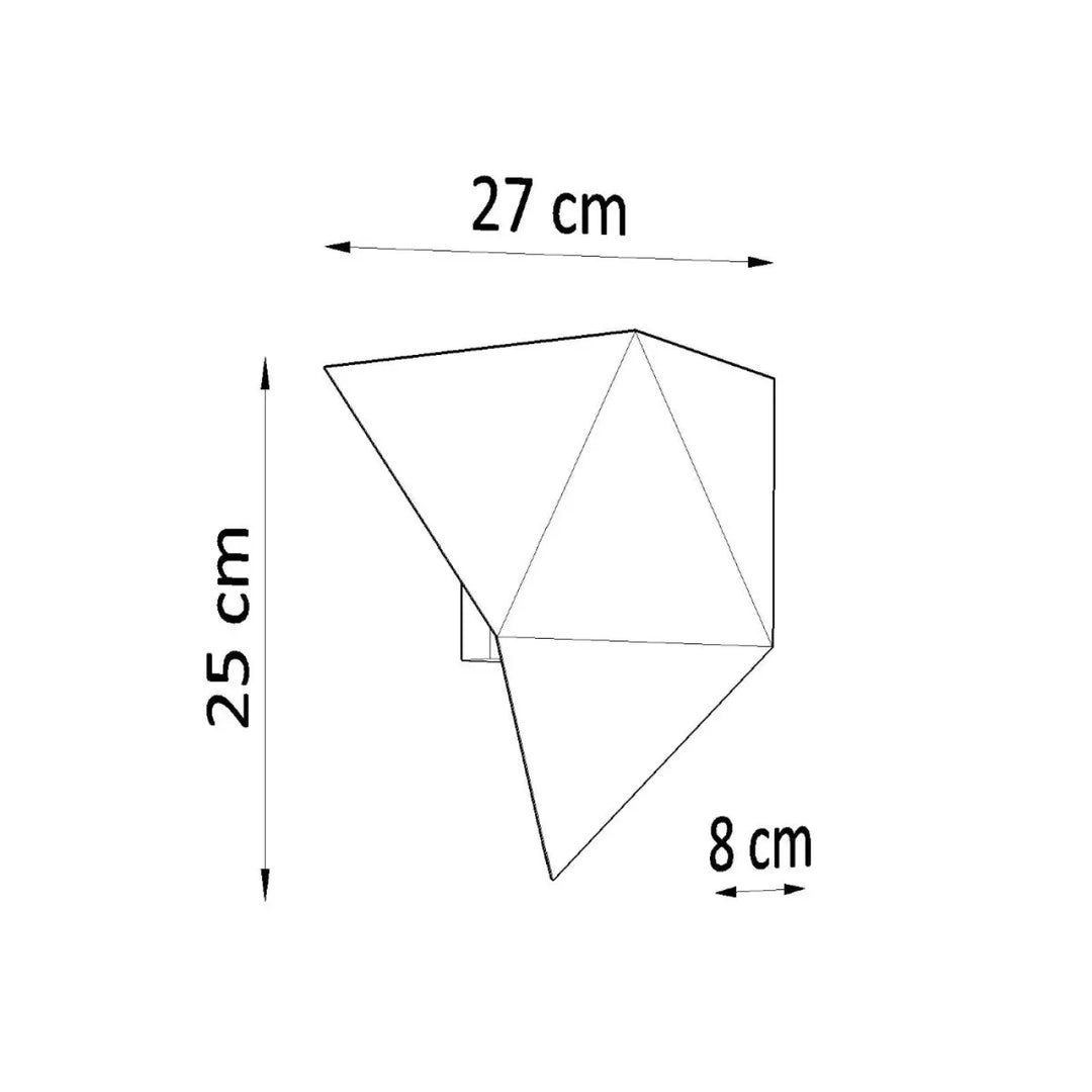 Applique solido blanc en céramique minimaliste avec marquages dimensionnels précis design original et intemporel