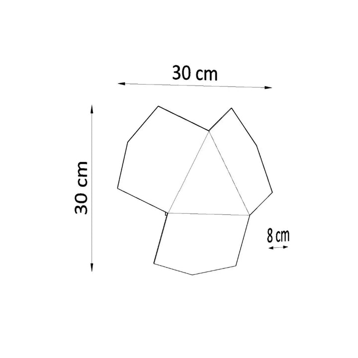 Lampe murale intemporelle applique murale tre blanc design original fera avec jardinière géométrique 30 cm diamètre 8 cm profondeur