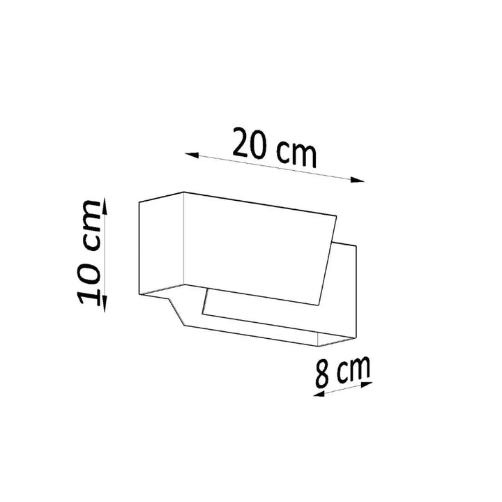 Applique murale piegare minimaliste rectangulaire en métal blanc offrant une solution minimaliste pour atmosphère chaleureuse