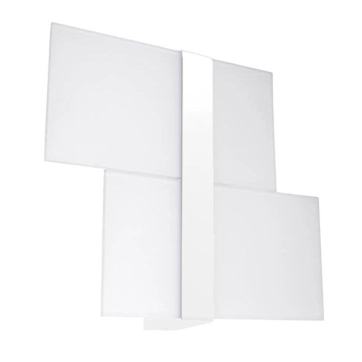 Applique murale massimo blanc met avec design intemporel en verre blanc met magnifiquement moderne et minimaliste
