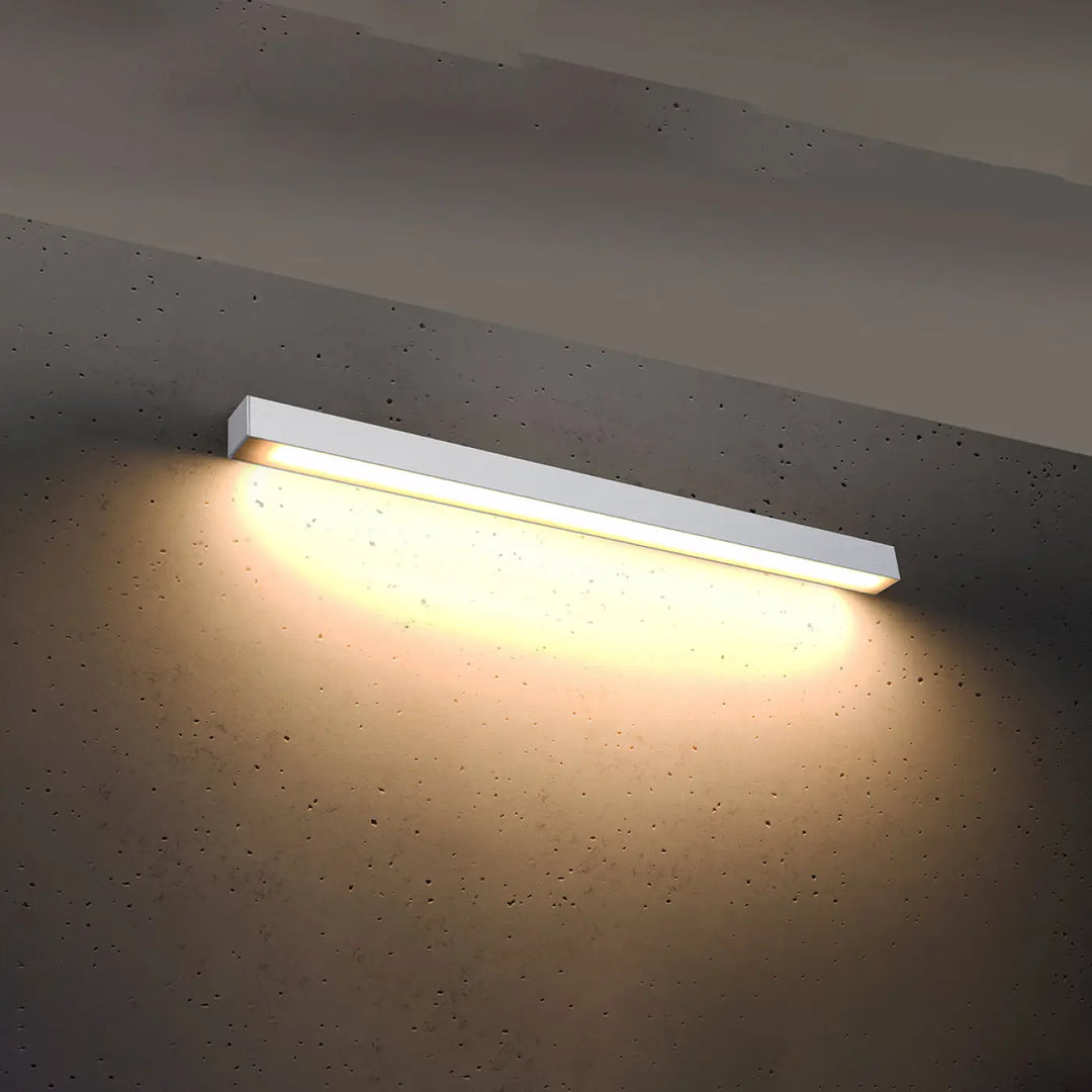 Applique murale pinne 90 blanc moderne avec module led émettant une lumière chaude et paramètres d’éclairage optimisés