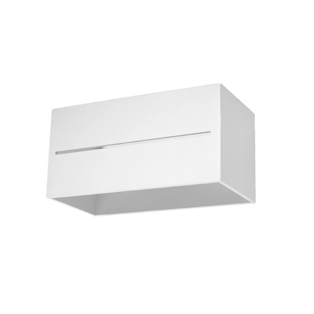 Applique murale moderne lobo maxi blanc en bois avec poignée horizontale design minimaliste et perforation lobo