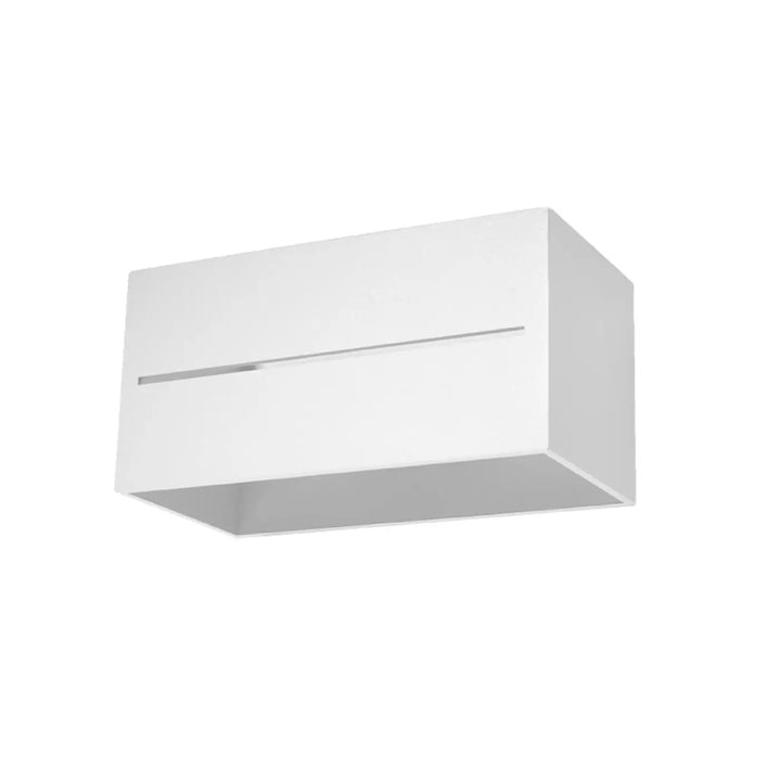 Applique murale moderne lobo maxi blanc en bois avec poignée horizontale design minimaliste et perforation lobo