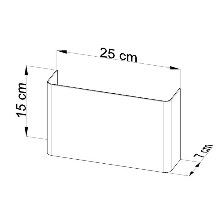 Rectangular white plastic applique murale copertura container 25 cm by 15 cm by 7 cm solution minimaliste atmosphere chaleureuse