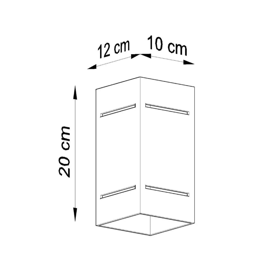 L’applique blocco blanc minimaliste avec perforation linéaire offrant un spectacle lumineux 20 cm haut 12 cm large 10 cm profond