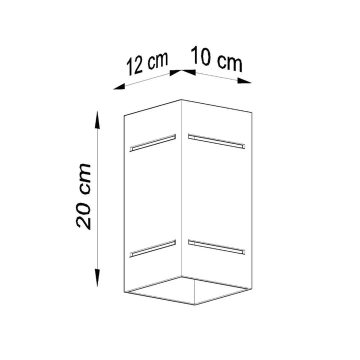 L’applique blocco blanc minimaliste avec perforation linéaire offrant un spectacle lumineux 20 cm haut 12 cm large 10 cm profond