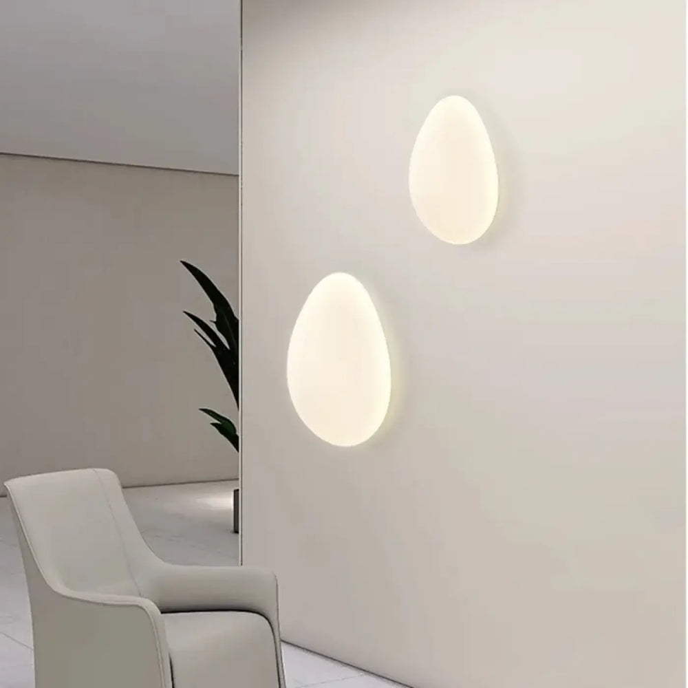 Applique Murale Blanche En Forme De Pierre Naturelle