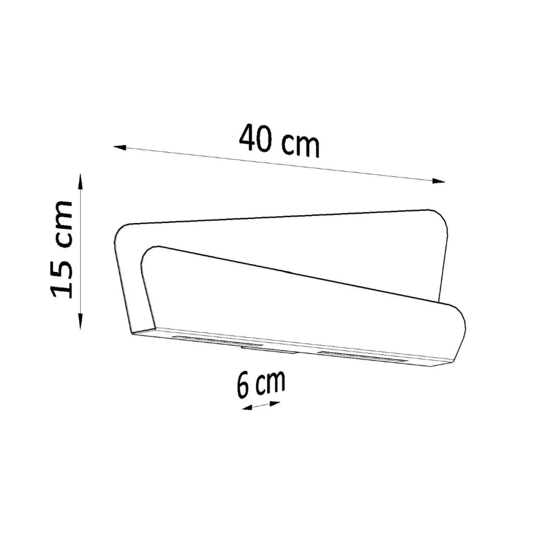 Applique murale originale bascia blanc avec design minimaliste rectangulaire pour chambre à coucher moderne