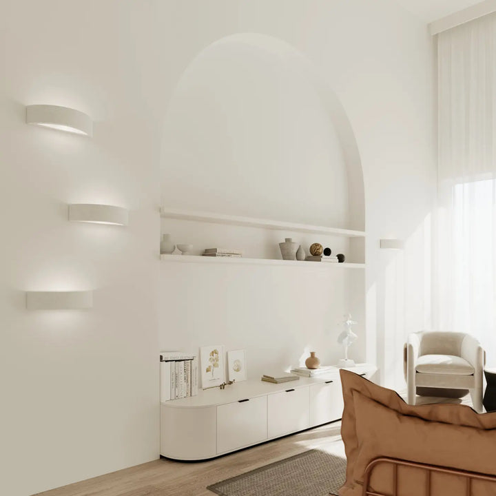 Minimalist l’applique atena en céramique blanche avec design moderne et combinaison unique murale élégante