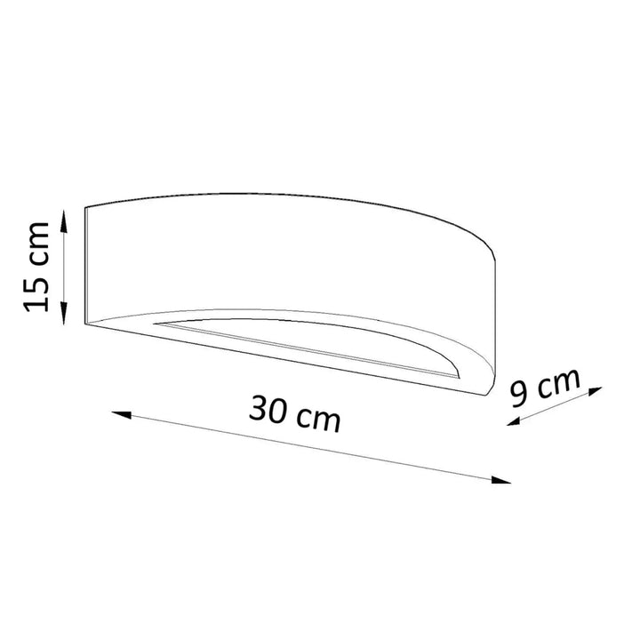 Applique atena 30 en céramique avec un design moderne et une combinaison unique de courbes élégantes murale