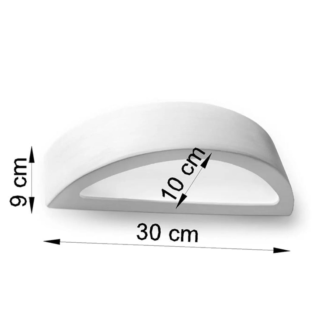 Applique atena 30 en céramique blanche avec design moderne et combinaison unique pour un éclairage mural élégant