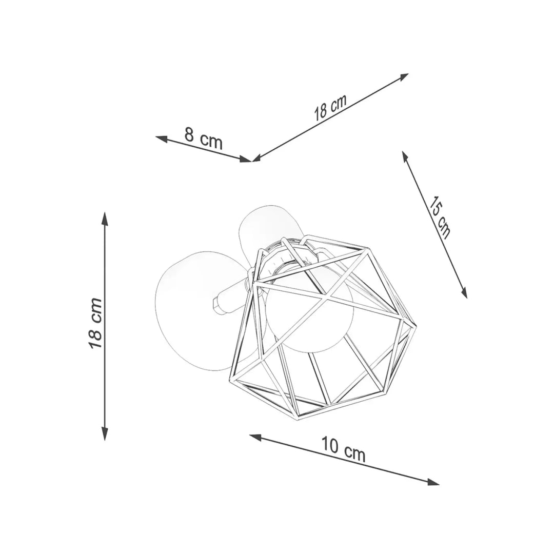 Applique murale blanc série artemis avec luminaire plafond géométrique en fil métallique créant une atmosphère intime