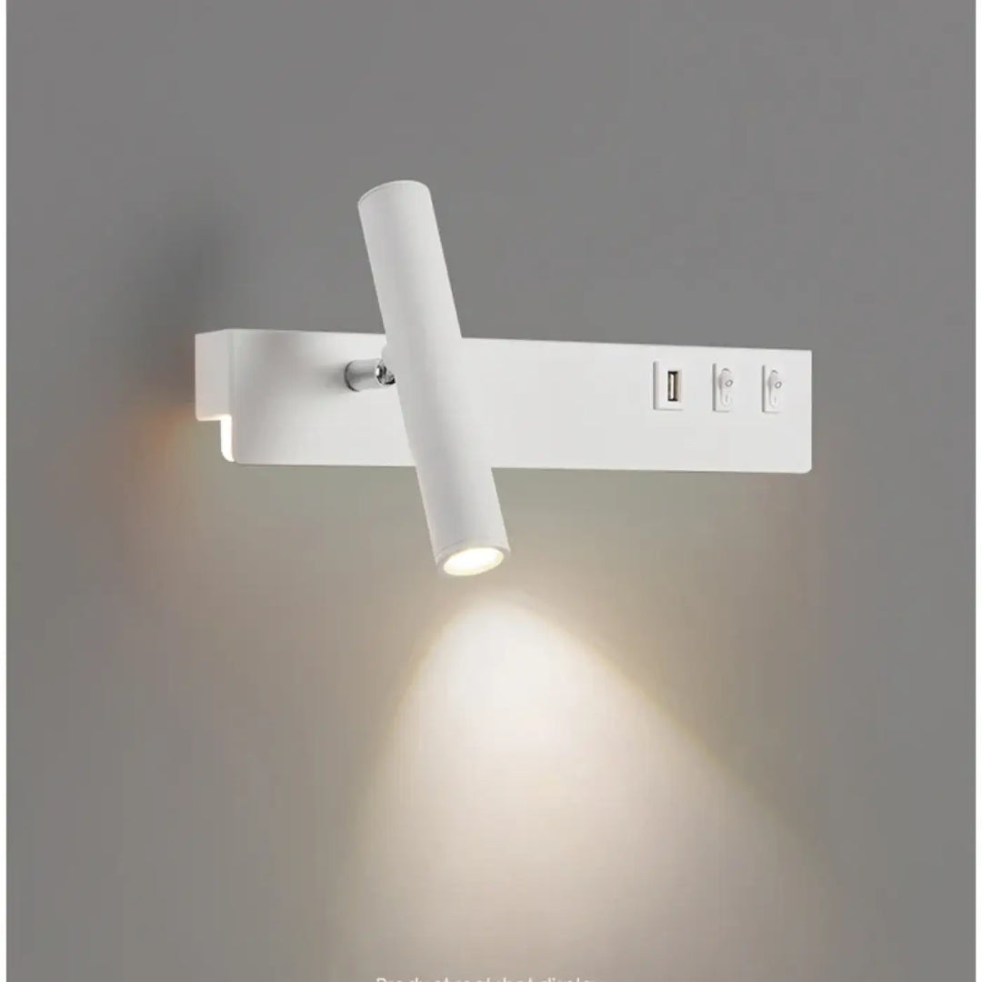 Applique Murale Blanche Ou Noir Pour Tête De Lit Spot Orientable