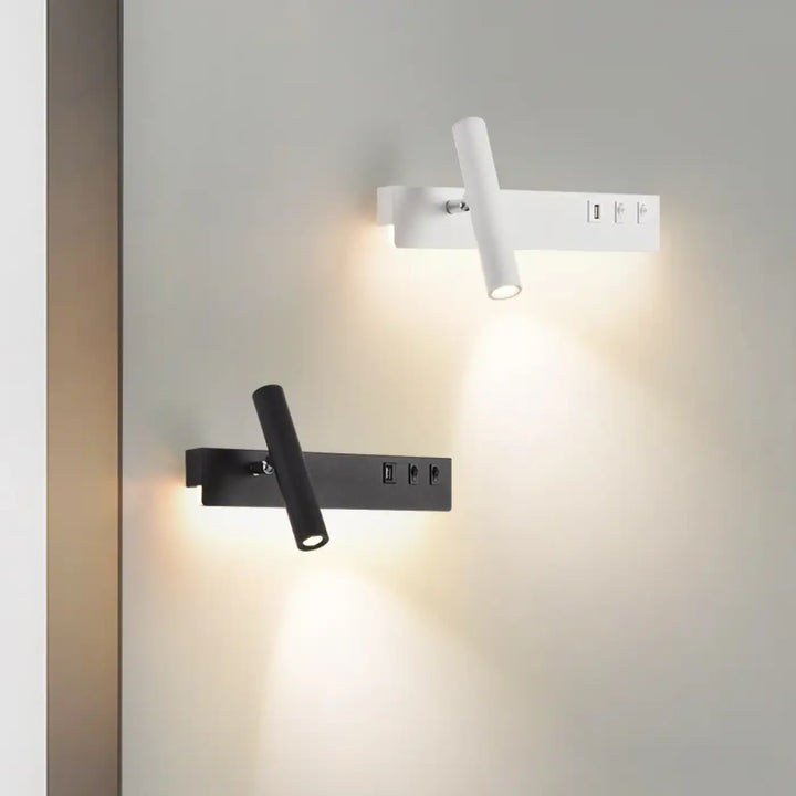 Applique Murale Blanche Ou Noir Pour Tête De Lit Spot Orientable