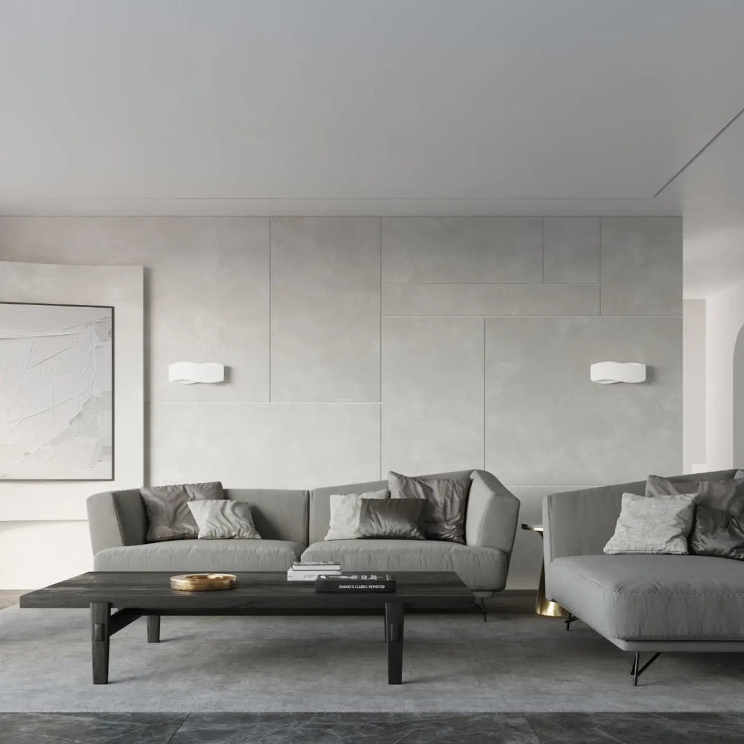 Applique murale tila 40 blanc avec design original s intégrant comme luminaire tila intemporel moderne