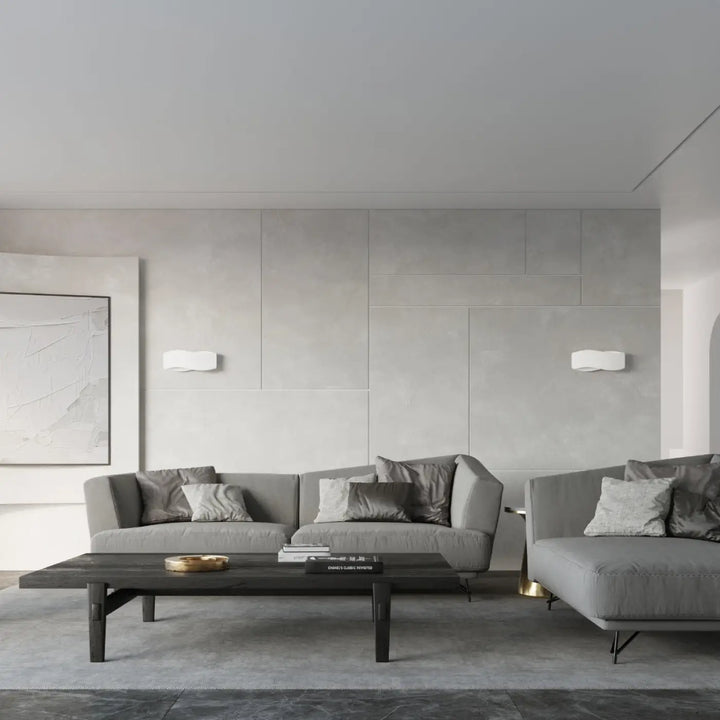 Applique murale tila 40 blanc avec design original s intégrant comme luminaire tila intemporel moderne
