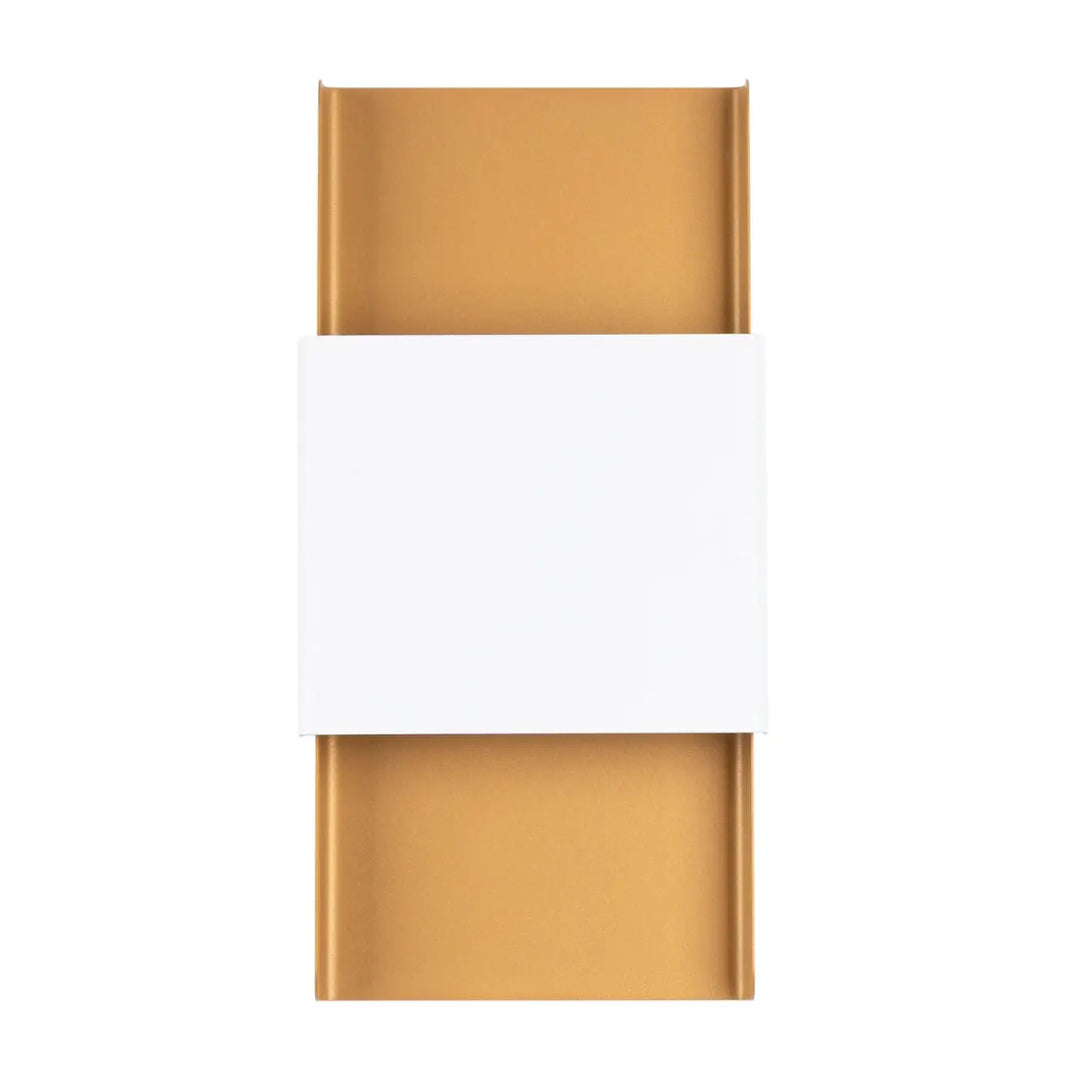 Applique durlin moderne en or et blanc avec design rectangulaire épuré pour minimalisme rencontre variété dintérieurs