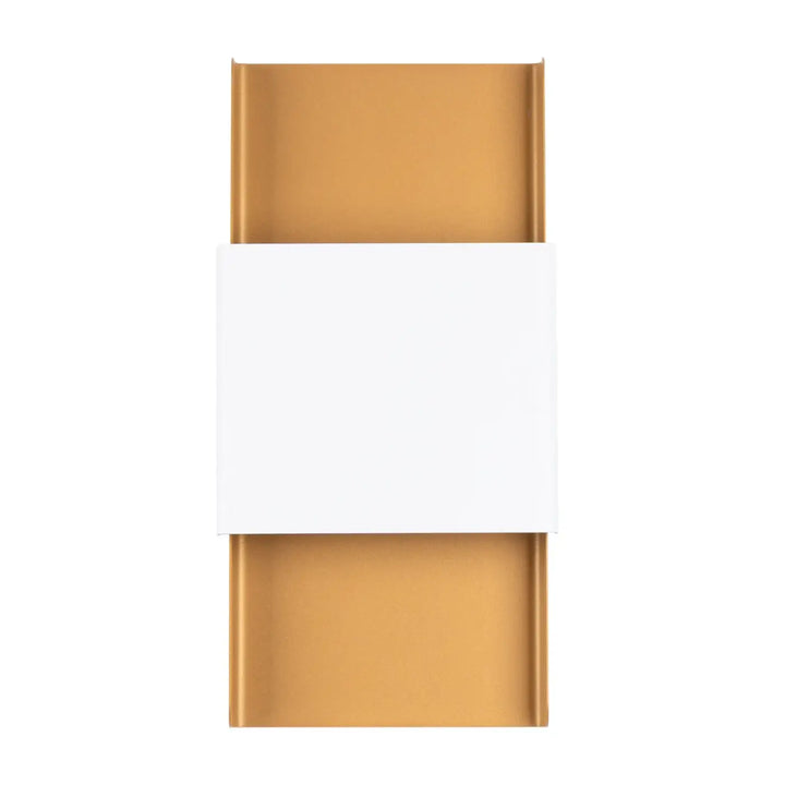 Applique durlin moderne en or et blanc avec design rectangulaire épuré pour minimalisme rencontre variété dintérieurs