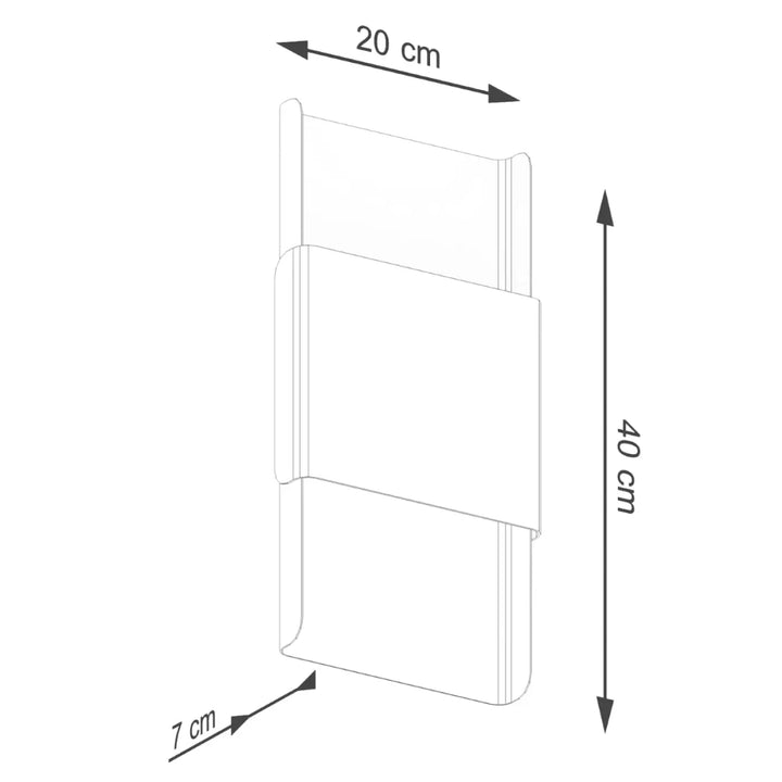 Applique durlin minimaliste or et blanc avec trois compartiments verticaux adaptée à une variété d’intérieurs