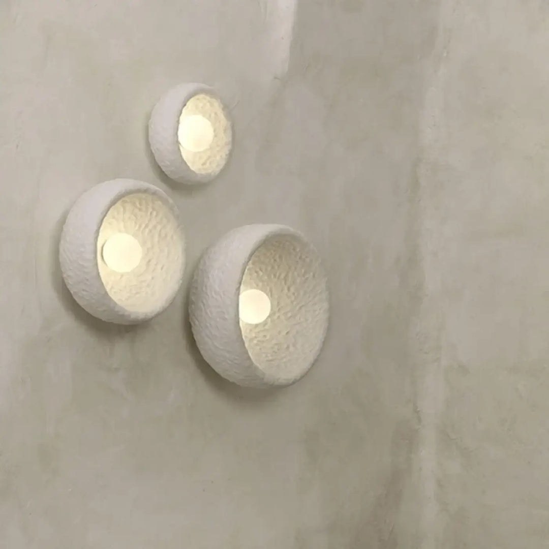 Applique Murale Blanche En Résine Style Japonais Élégant