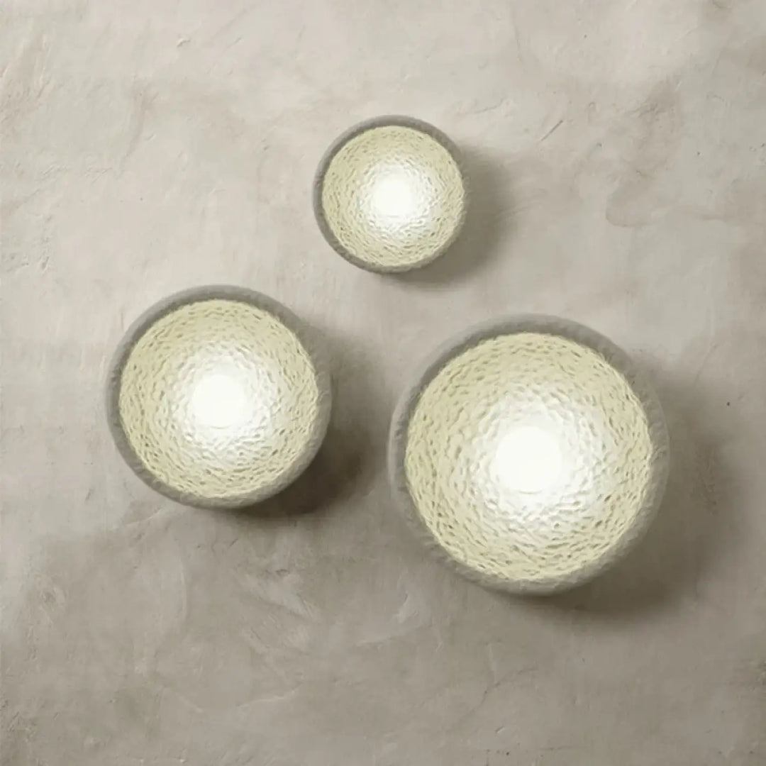 Applique Murale Blanche En Résine Style Japonais Élégant