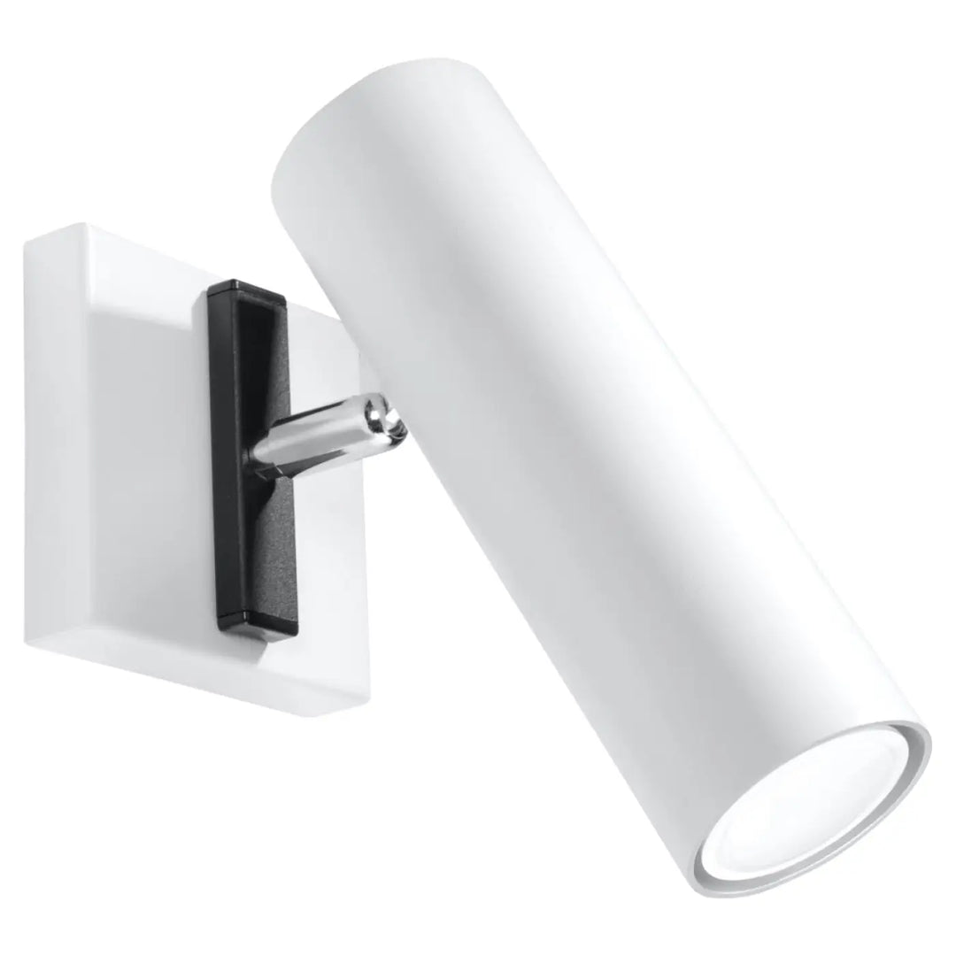 Applique murale minimaliste blanche série direzione avec éclairage élégant finition mate et détails noirs