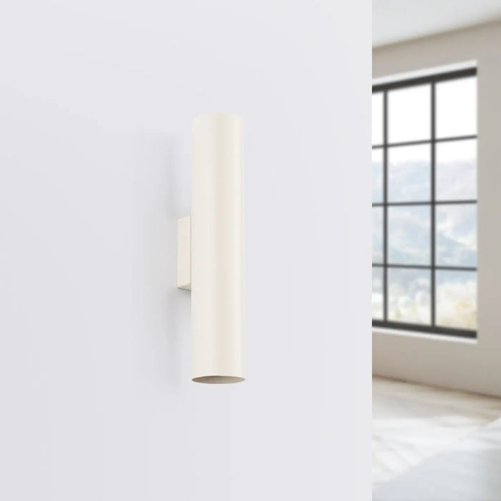 Applique murale lagos 2 beige design moderne lampe à suspension cylindrique crème minimaliste