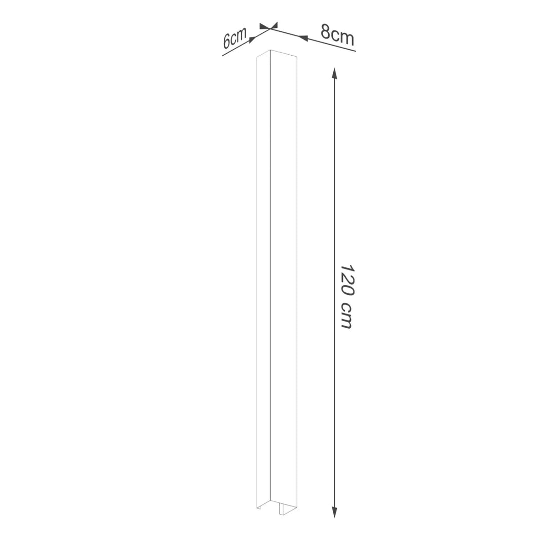 Applique murale freya 120 blanc en métal rectangulaire 120 cm compose dappliques murales minimalistes collection freya cinq coloris
