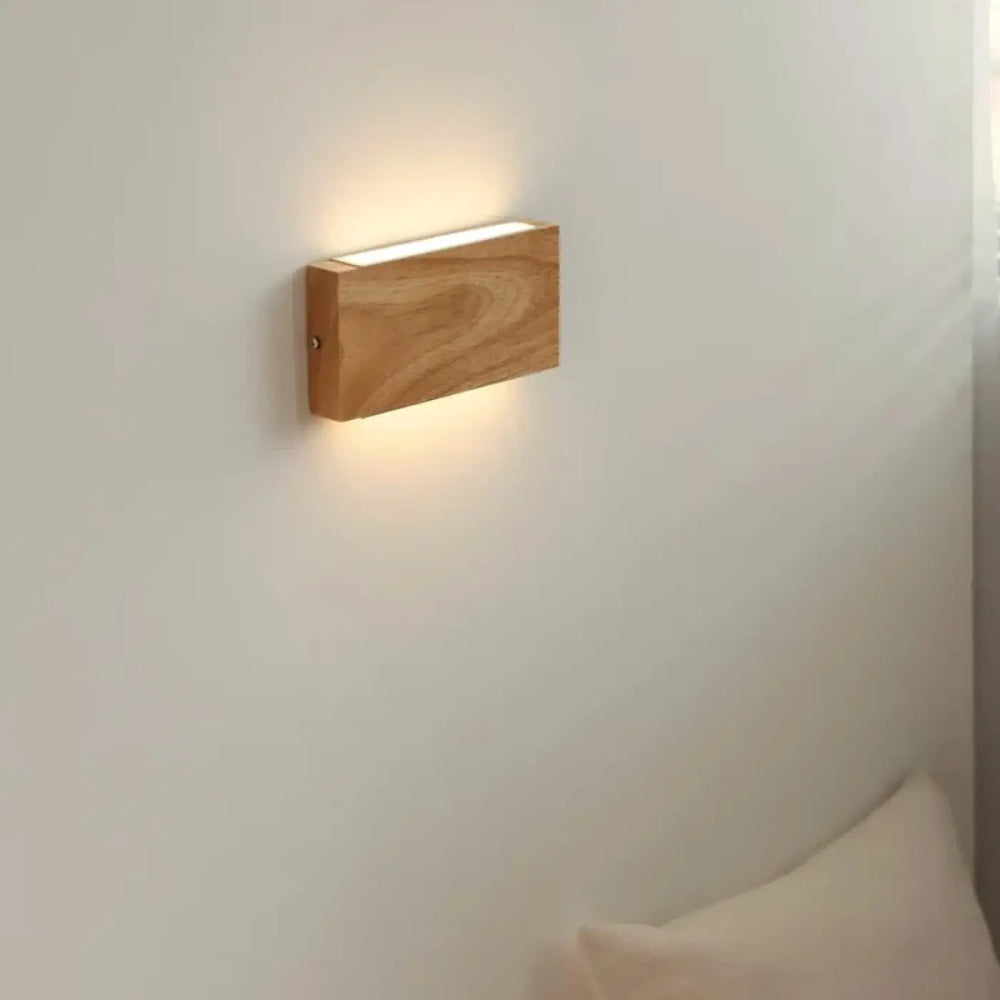 Applique Murale En Bois De Forme Rectangulaire En Marron