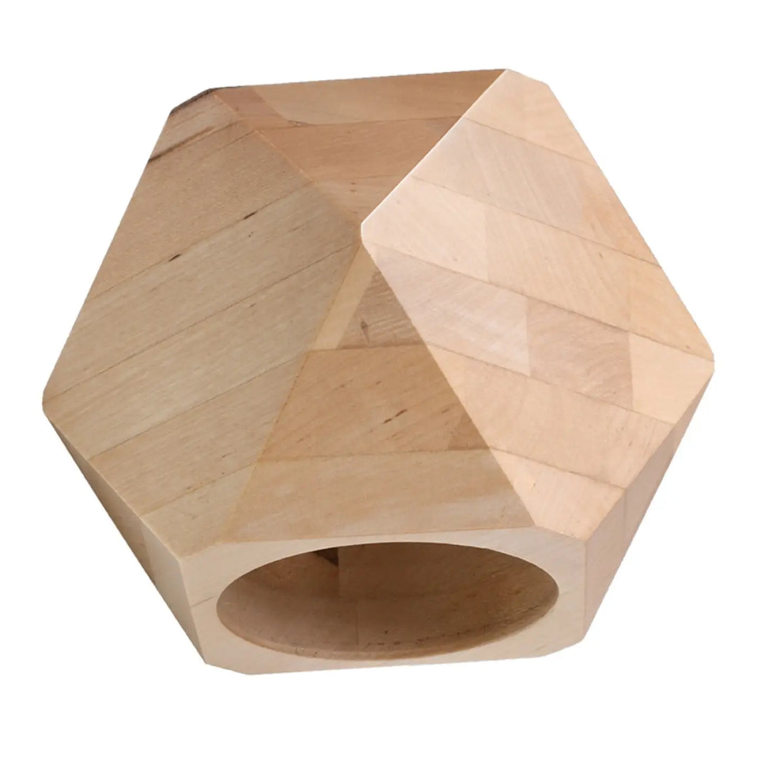 Applique murale bois naturel style loft en forme hexagonale claire bois s’intégrera parfaitement avec lampe woody