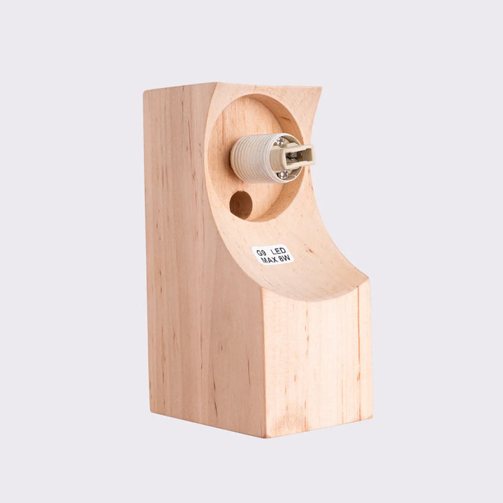Applique murale en bois naturel avec led intégrée forme minimaliste et combinaison naturelle pour intérieur moderne