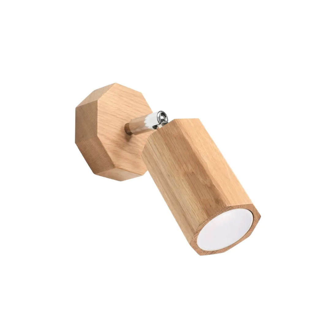 Lampe zeke hexagonale en bois naturel légère et murale s’intégrera parfaitement comme applique zeke en chêne