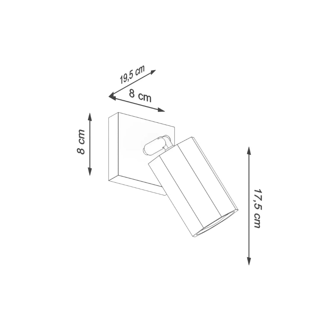 Applique zeke moderne en bois chêne avec finition noire mate et design minimaliste rectangulaire pour intérieur élégant