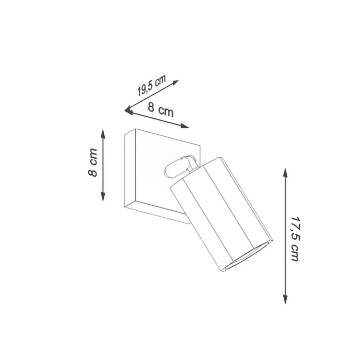 Applique zeke moderne en bois chêne avec finition noire mate et design minimaliste rectangulaire pour intérieur élégant