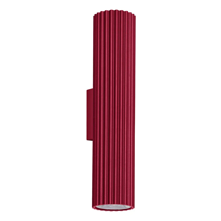 Applique murale ivar bordeaux en aluminium rainuré design expressif offrant un confort d’utilisation moderne