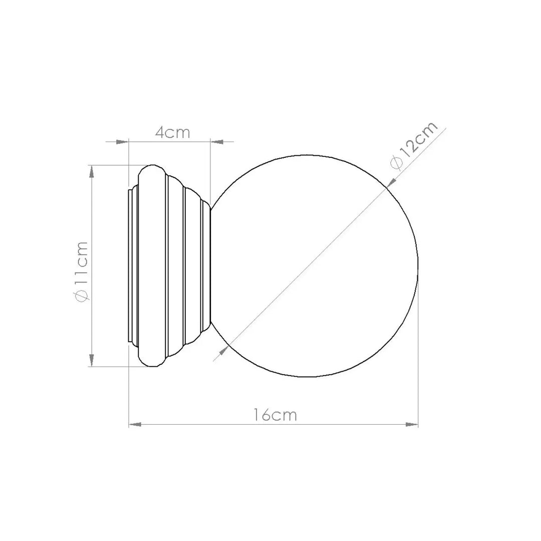 Applique murale lampe zori vert avec bouton décoratif classique en forme de sphère pour belle décoration aux qualités esthétiques