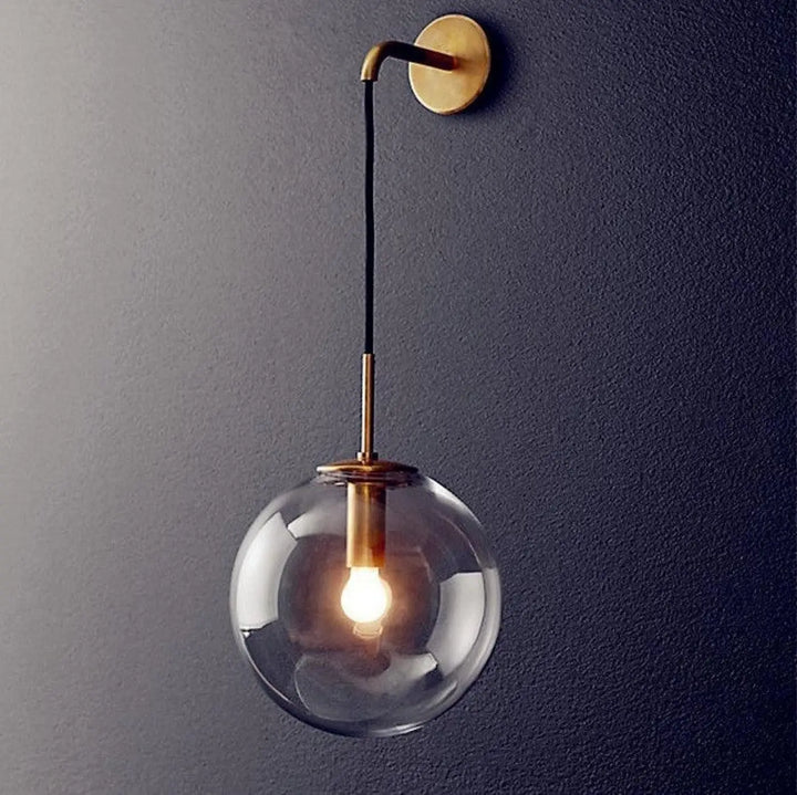 Applique Murale Boule En Verre Globe Suspendu
