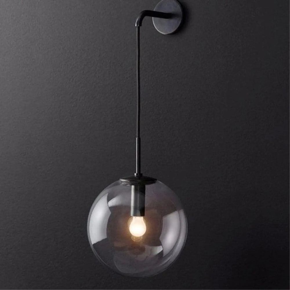 Applique Murale Boule En Verre Globe Suspendu
