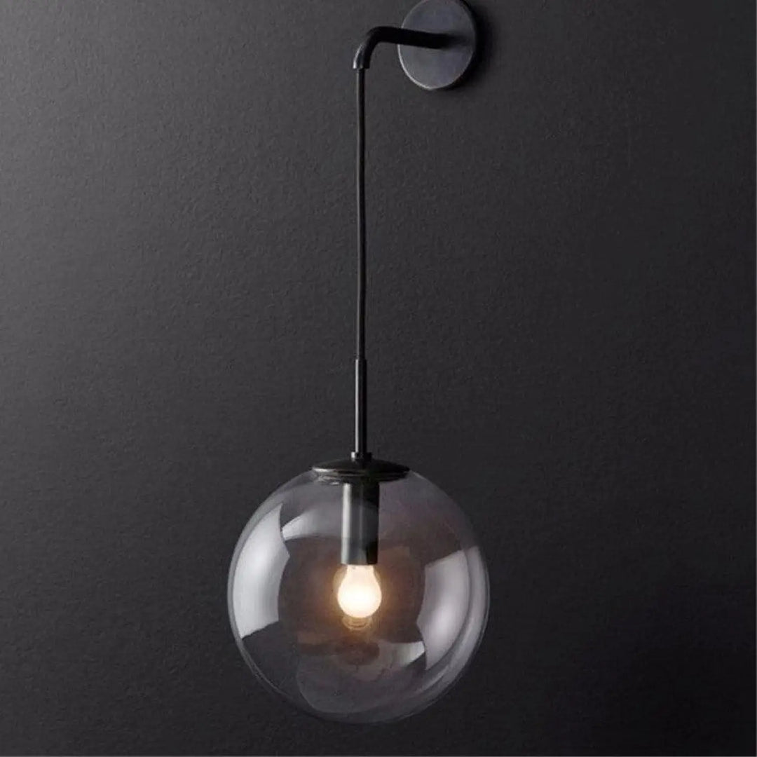 Applique Murale Boule En Verre Globe Suspendu