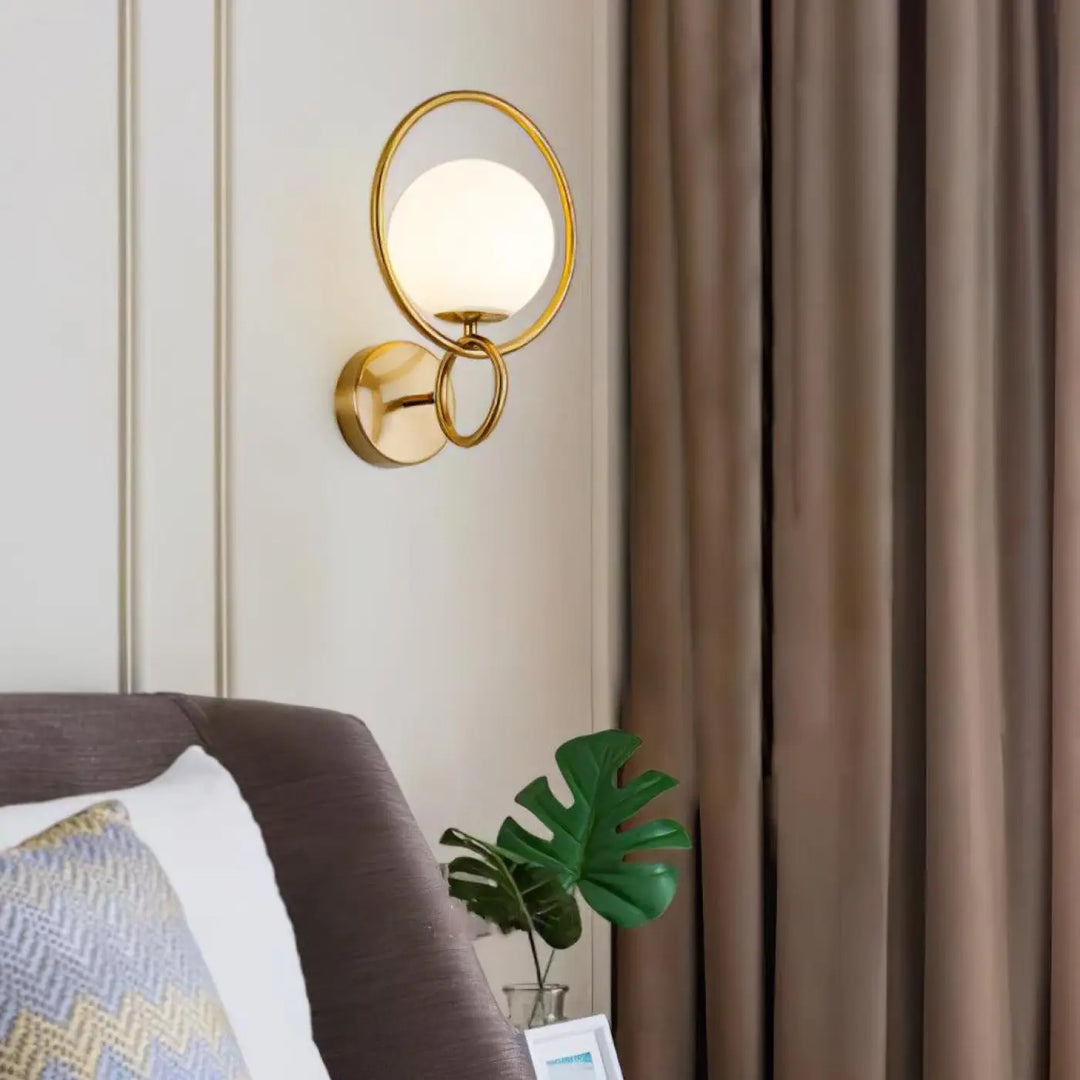 Applique Murale Cercle Led Design en Verre Dépoli