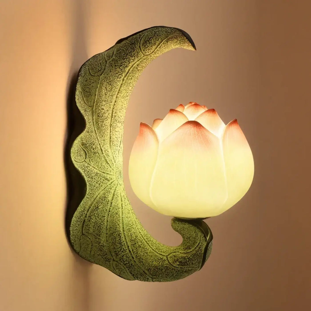 Applique murale chinoise en forme de lotus élégant et chic