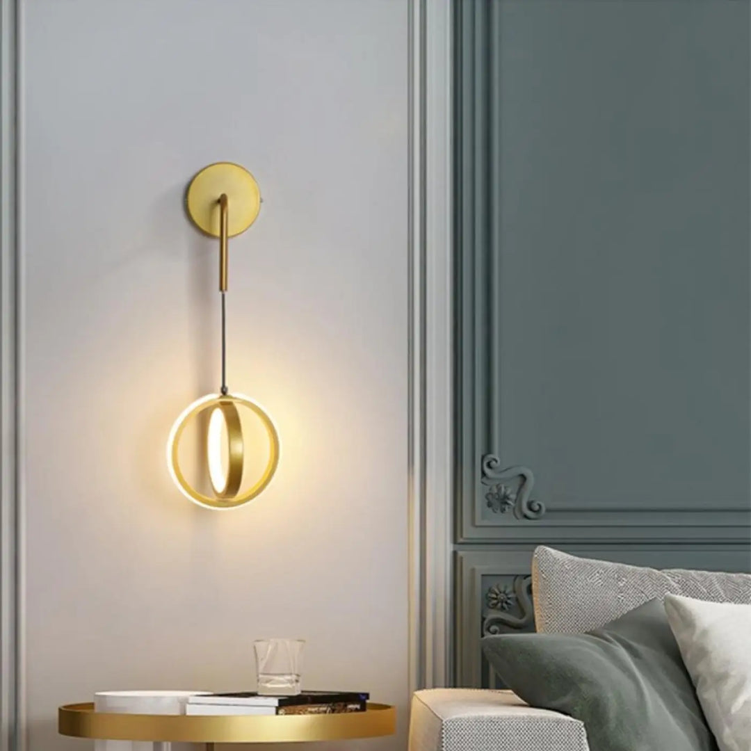 Applique Murale Contemporaine Design Noir et Or